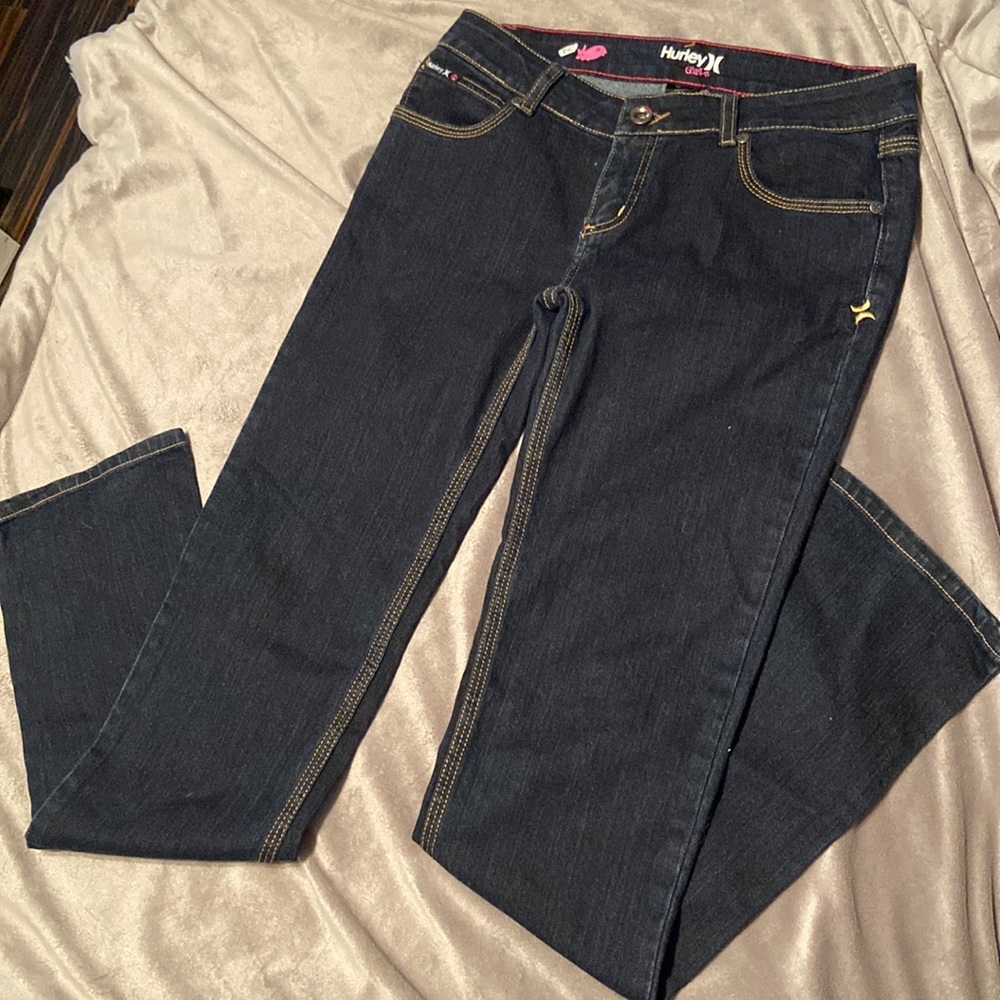 Girls Hurley blue jeans